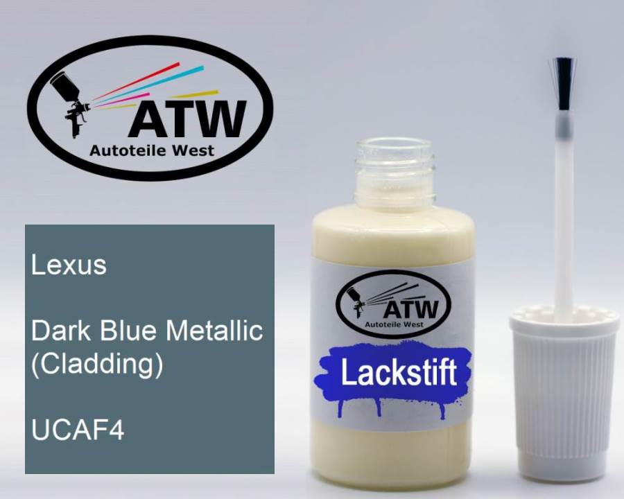 Lexus, Dark Blue Metallic (Cladding), UCAF4: 20ml Lackstift, von ATW Autoteile West.